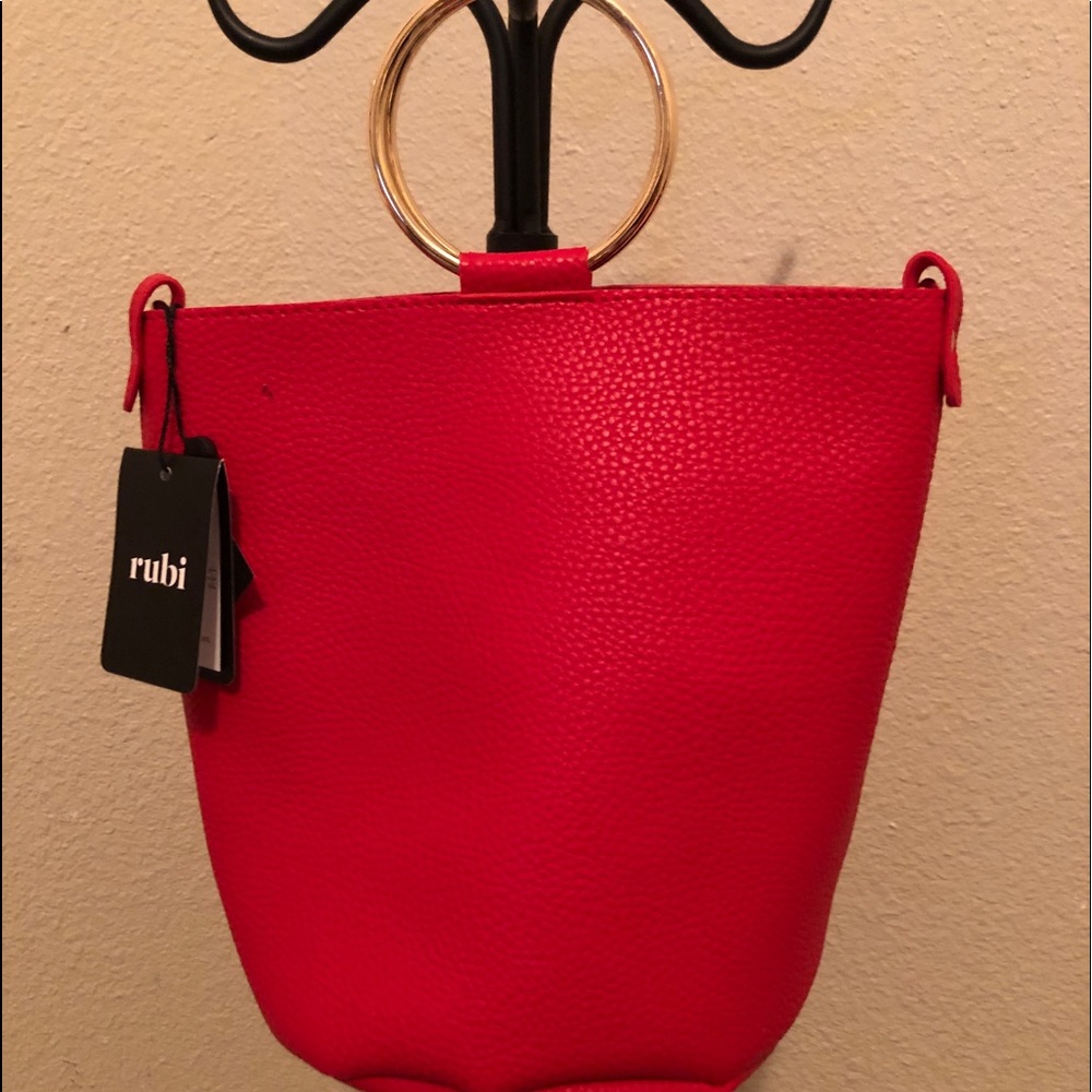 Rubi Vegan Leather Bucket Tote Bag